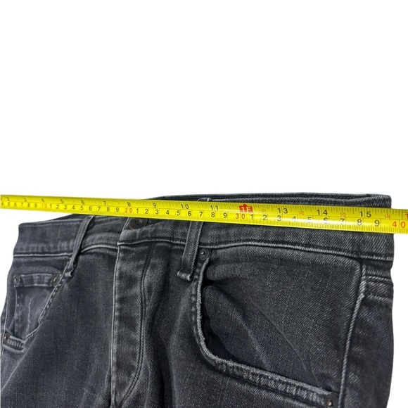 Rag & Bone Men's Size 32 Black Distressed Standard Issue Fit 1 Extra Slim Jeans - Picture 5 of 10